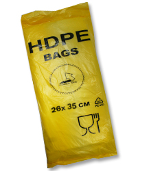 Пакет фасов. ПНД  22х38  8мкн HDPE bags  Жёлтая упаковка А