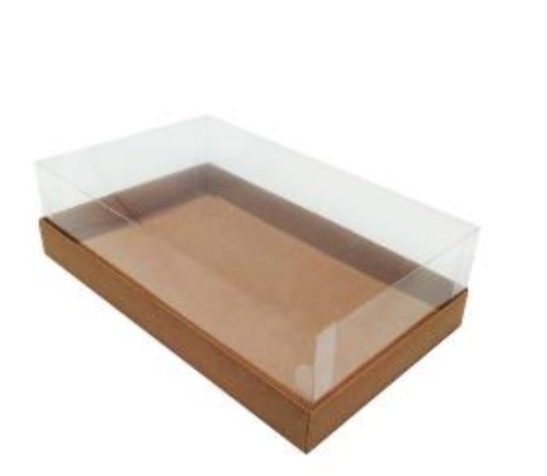 Крышка для картонной коробки прозрачн.для макарун 250х150х70мм