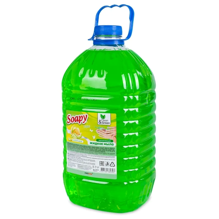 мыло жид. Clean&Green SOAPY Зелёная дыня 5л.Пэт