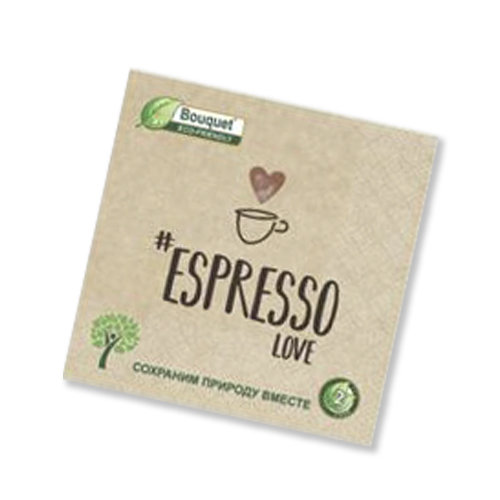 Салфетки 3-сл. 33х33см "Bouquet eco-friendly Крафт Espresso love" 25шт.