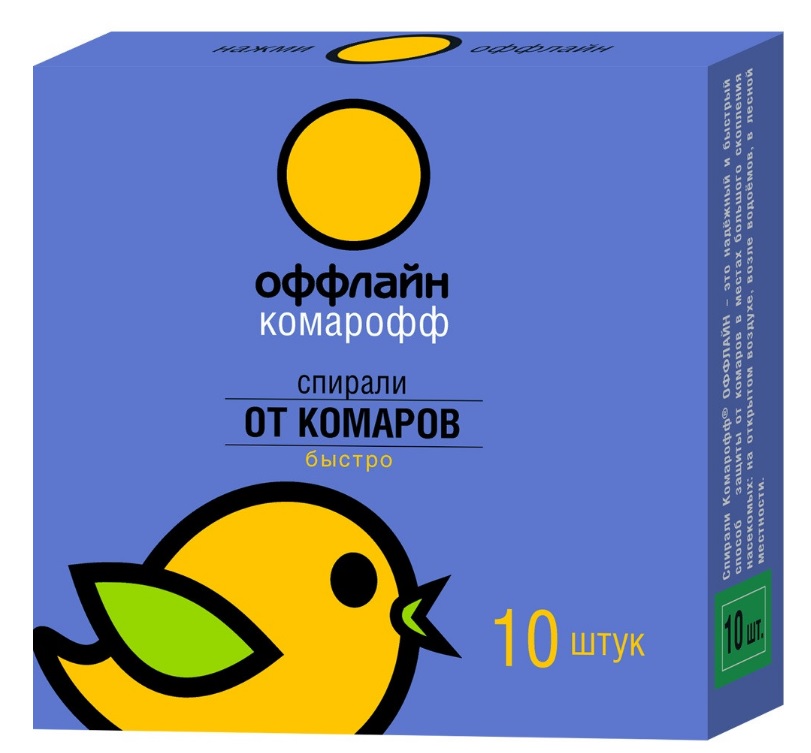 Спираль Комарофф Оффлайн Быстро 10 шт