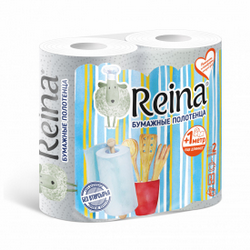 Полотенца бум. "Reina" 2-сл.  2рул.