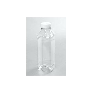 Бутылка ПЭТ 0,5л (прозрачная) с широким горлом квадратная+крышка