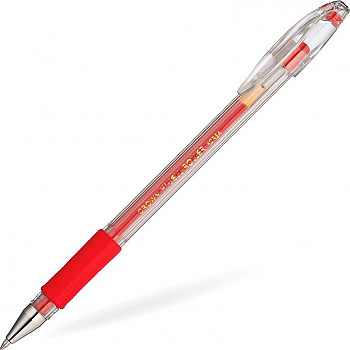 Ручка гелевая "Crown" красная