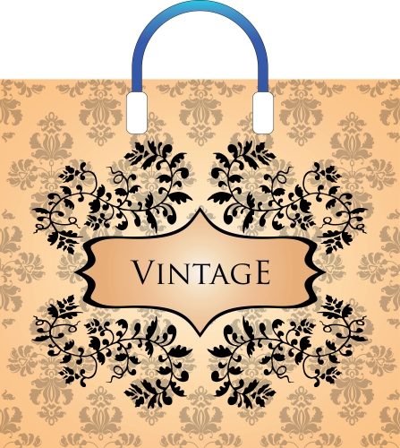 Пакет ПВД пласт.ручка 38х34 "Винтаж"90мкм