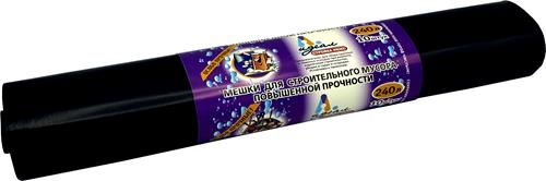 Пакеты д/мусора 240л 88х140  ПВД 70мкн Идеал Стройка Люкс (10шт/рул)