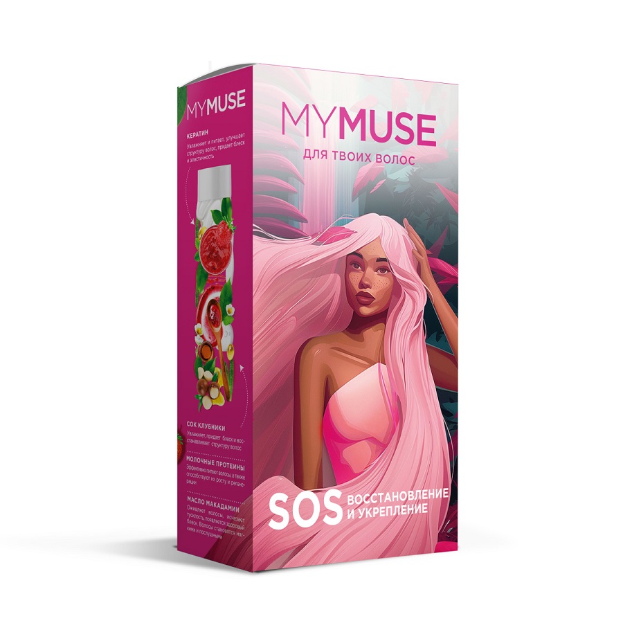 MYMUSE набор подарочный (шампунь и бальзам SOS -восстановление))