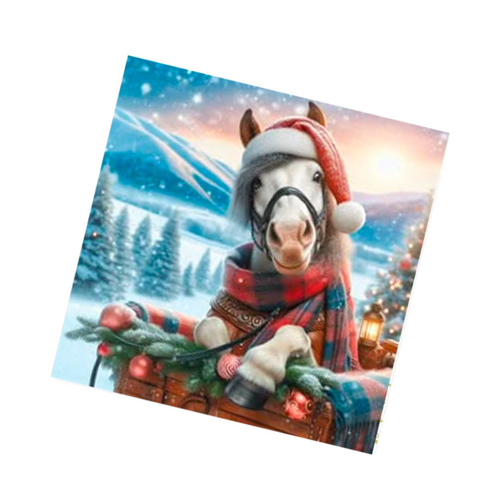 Салфетки 3-сл. 33х33см НГ "Красавица лошадка" 20шт.