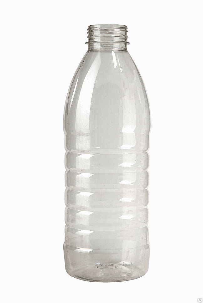 Бутылка ПЭТ 1,0л.(прозрачная) с широким горлом без крышки