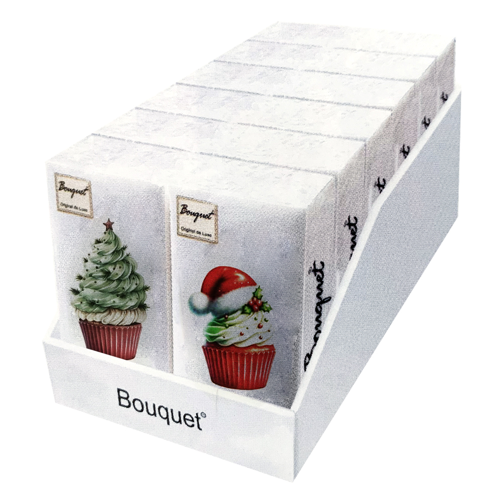 Салфетки 2-сл. 33х33см 1/8 НГ "Новогодние пирожные" 20шт.