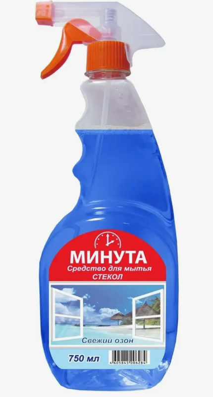 Ср-во д/стекол МИНУТА 750мл. Свежий озон Курок